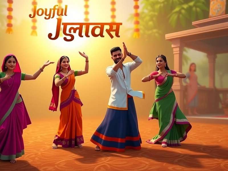 Joyful Jhumar gameplay screenshot showing traditional dance moves